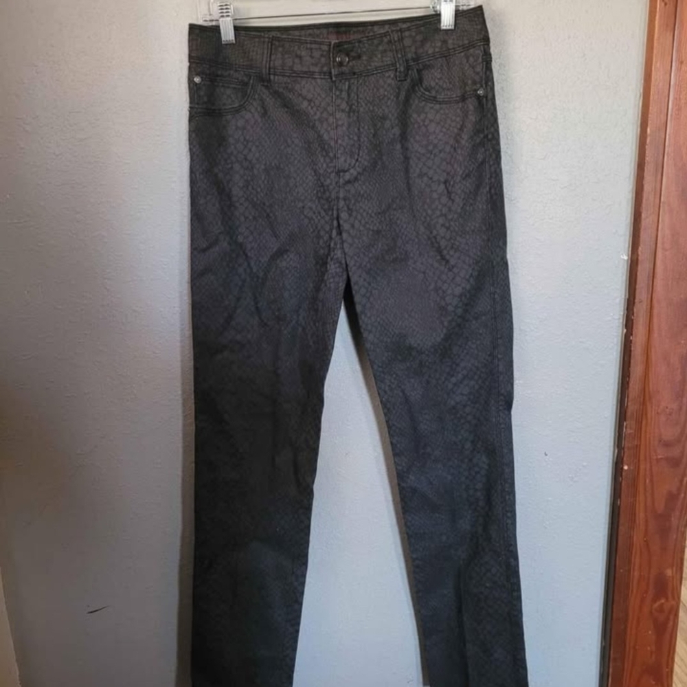 Dana Buchman Snakeskin Print Jeans Womens size 4 Stretch